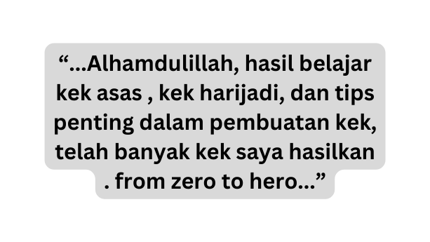 Alhamdulillah hasil belajar kek asas kek harijadi dan tips penting dalam pembuatan kek telah banyak kek saya hasilkan from zero to hero